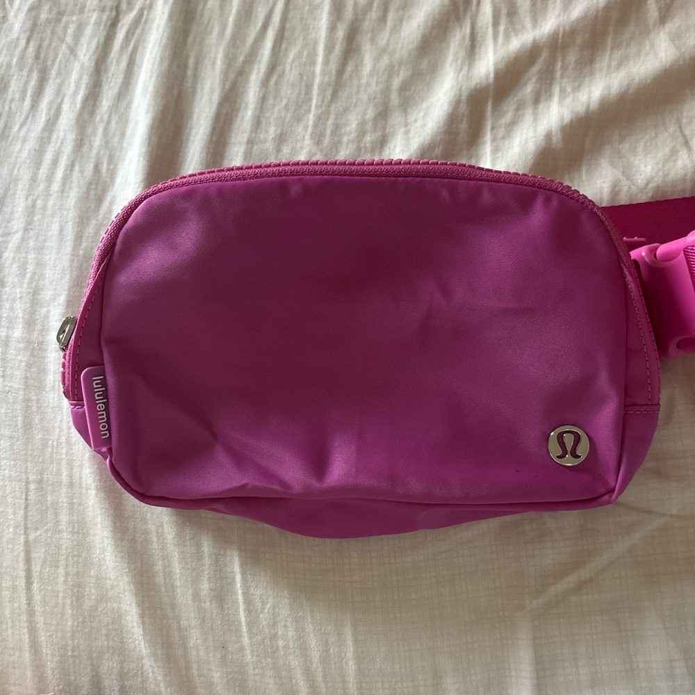 Lululemon Athletica Pink Crossbody Bag with Glossy Finish